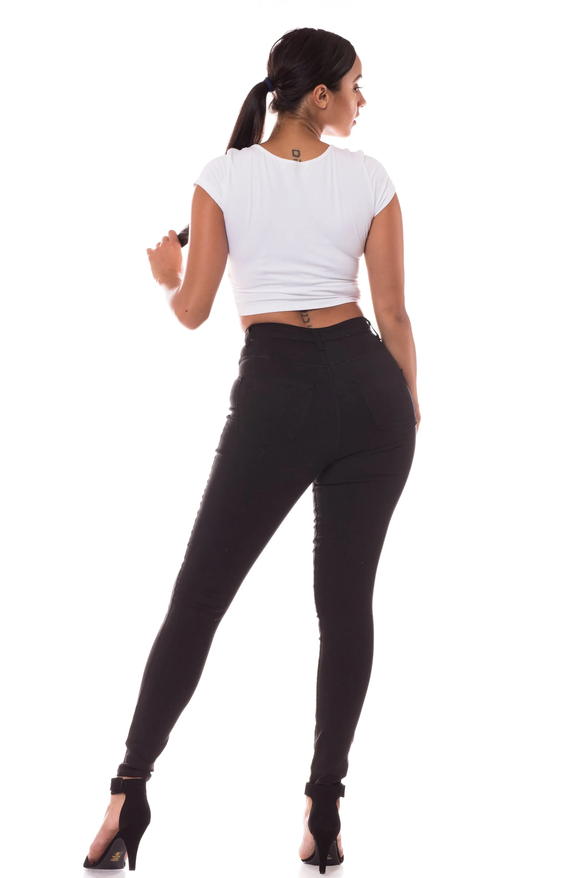 4467 Women's High Waisted Skinny Jeans