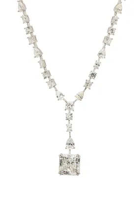 Angelina Moissanite Statement Necklace Silver