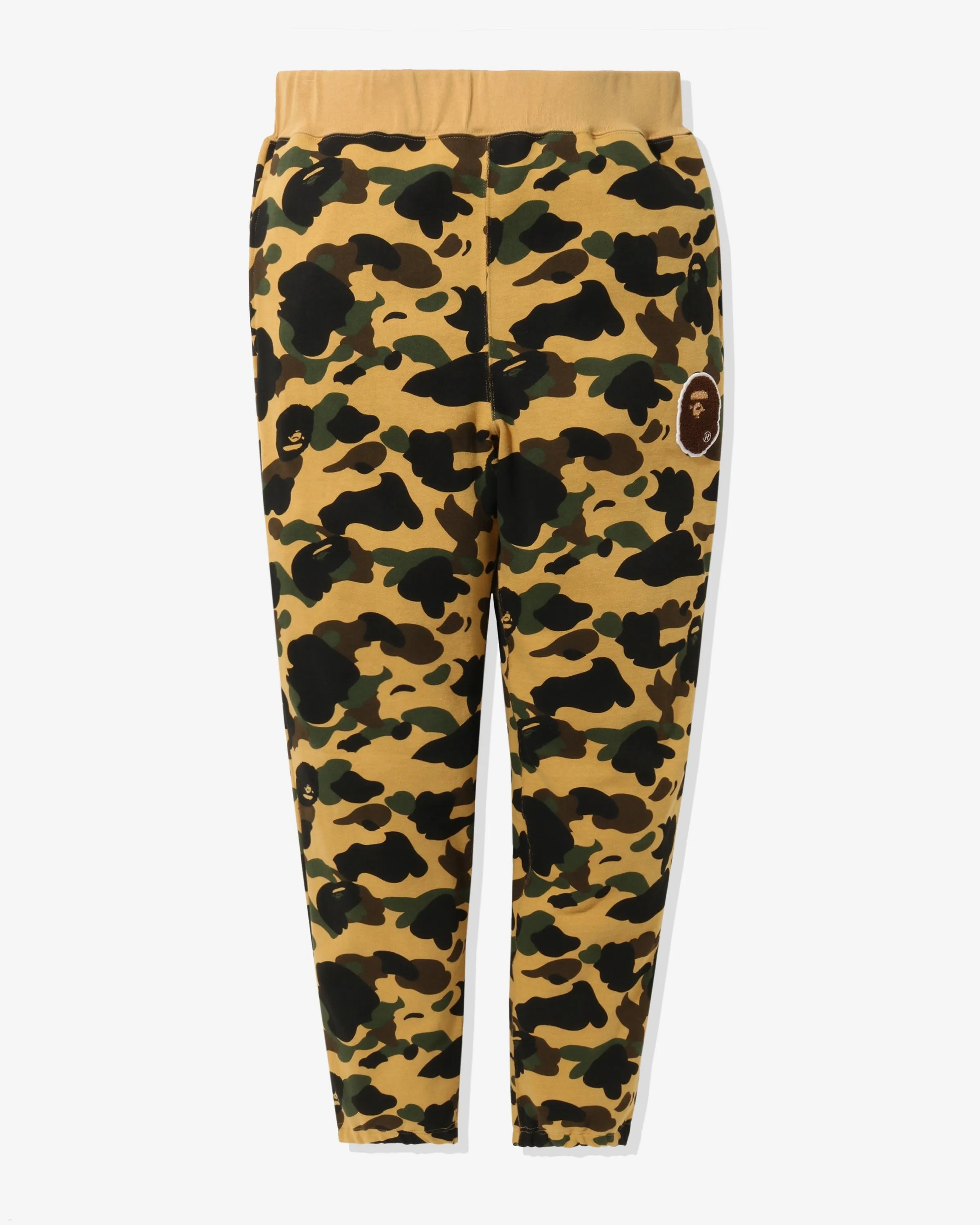 BAPE 1ST CAMO APE HEAD PATCHED SWEAT PANTS