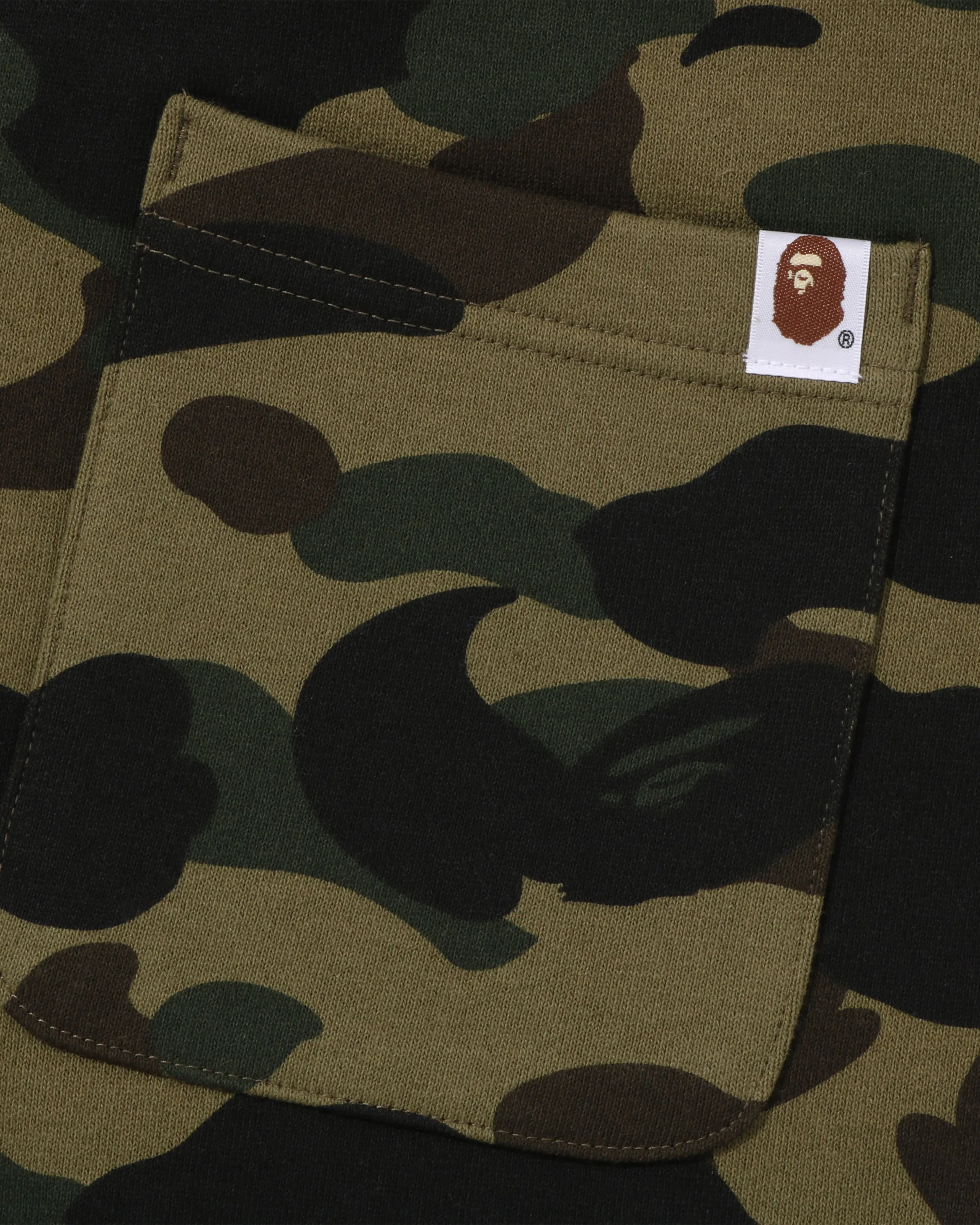 BAPE 1ST CAMO APE HEAD PATCHED SWEAT PANTS
