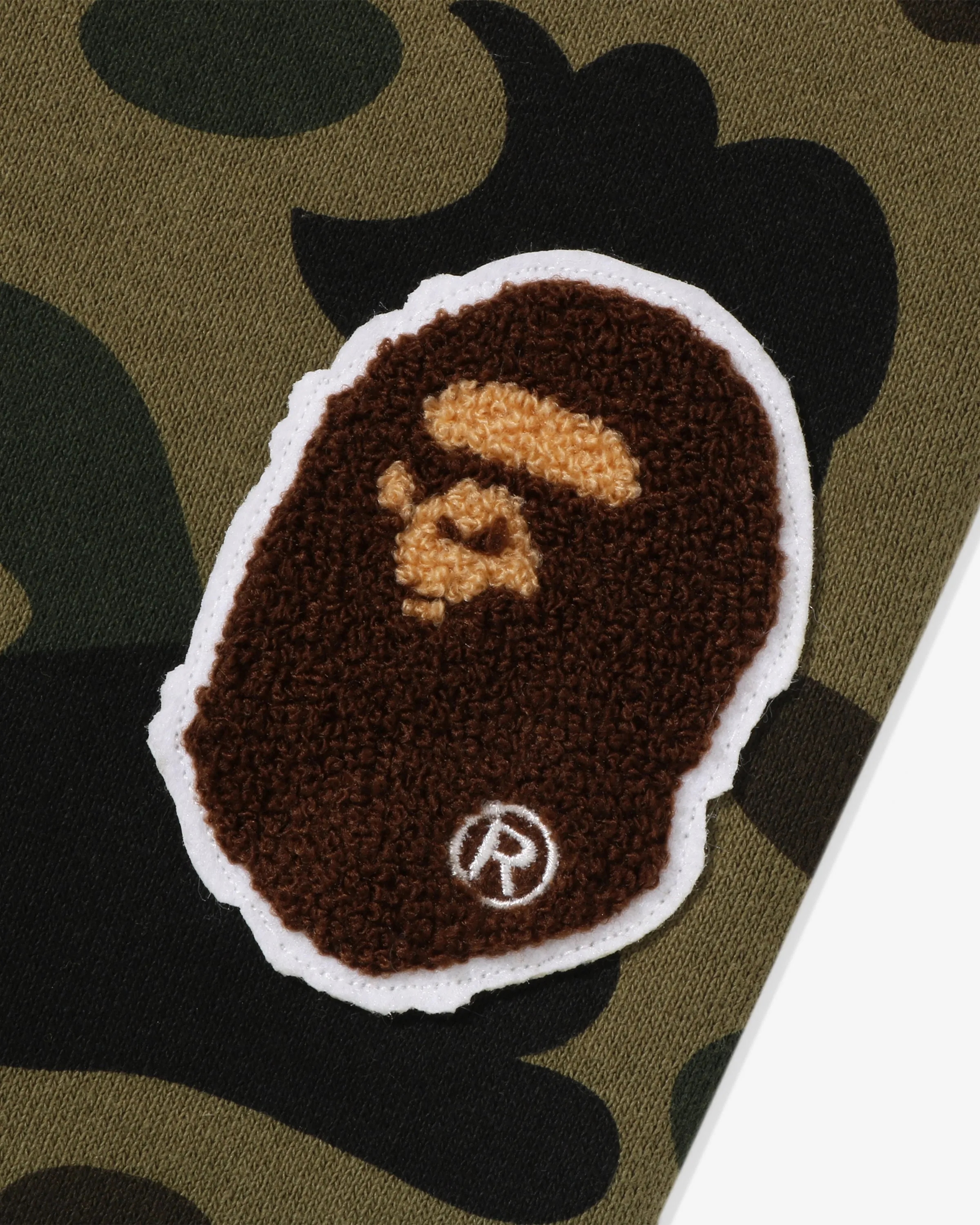 BAPE 1ST CAMO APE HEAD PATCHED SWEAT PANTS