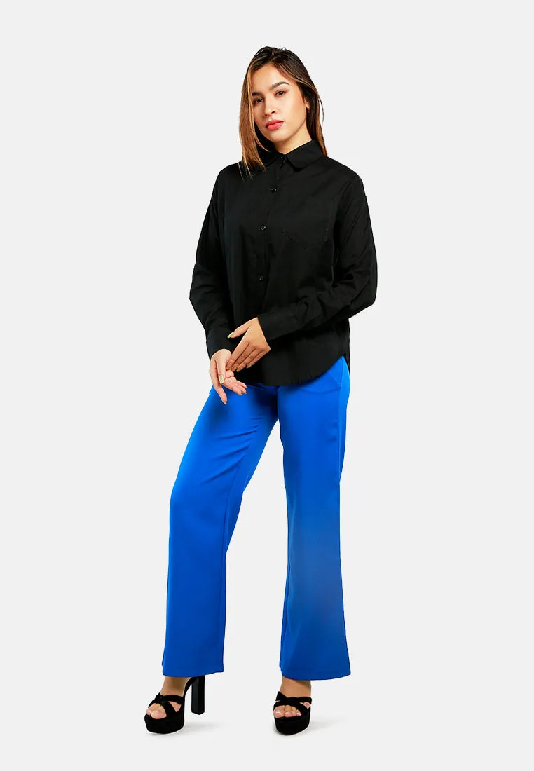 Basic Cotton Collared Shirt