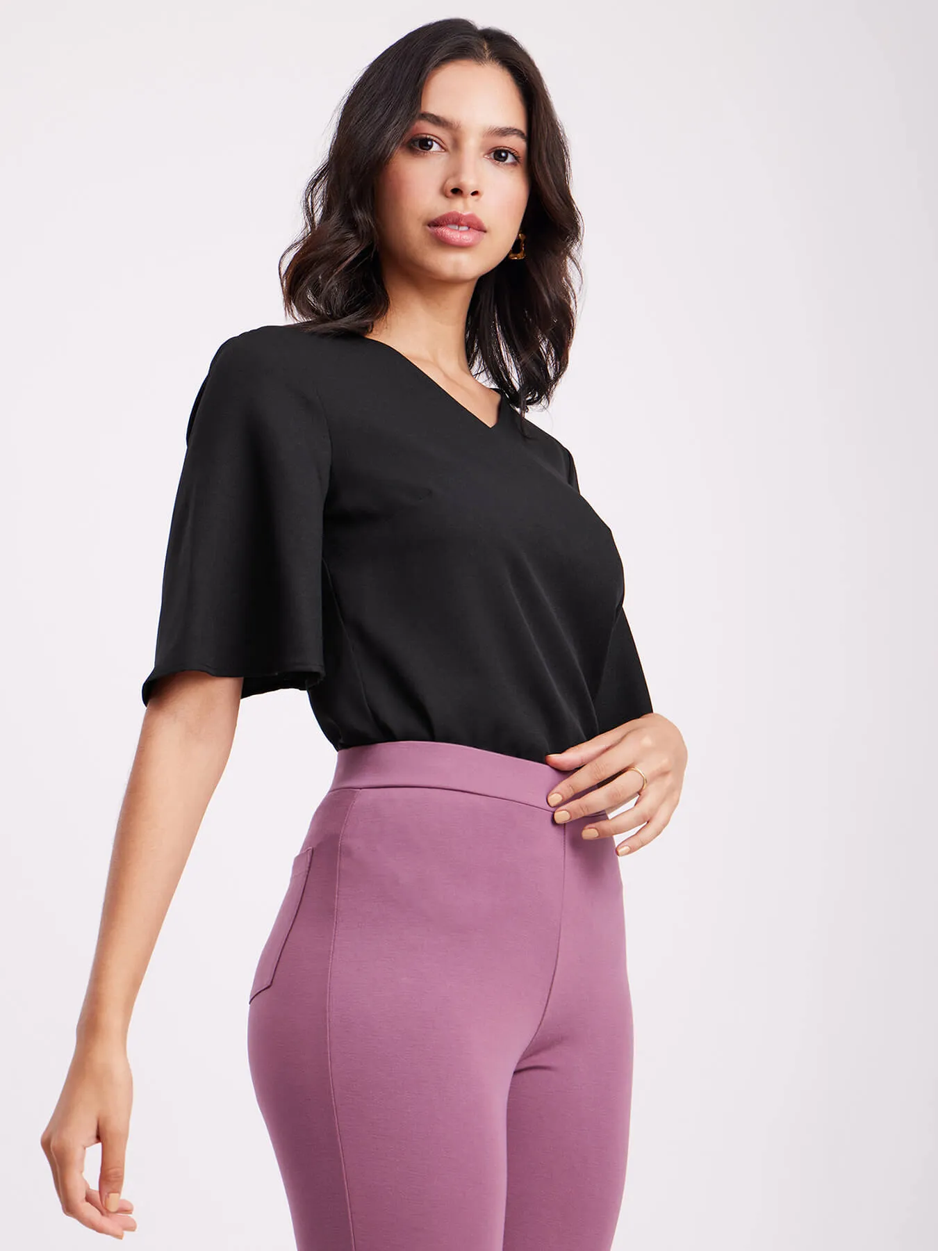 Bell Sleeves Top - Black