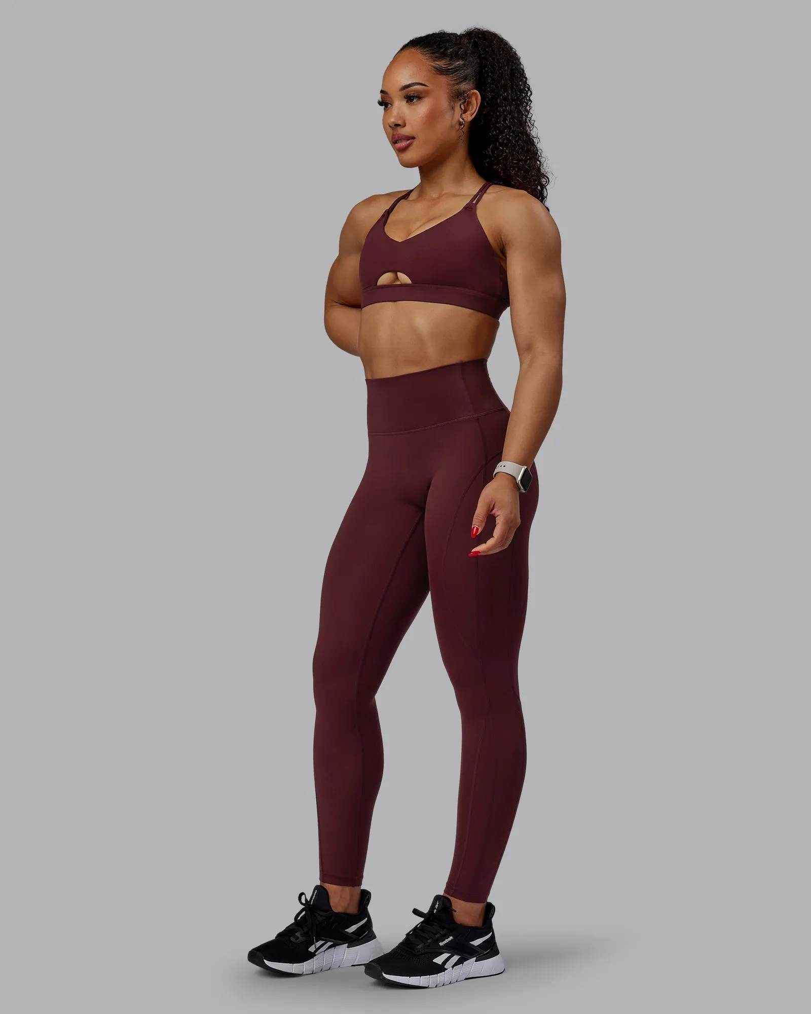 Bend Full Length Leggings - Dark Cherry