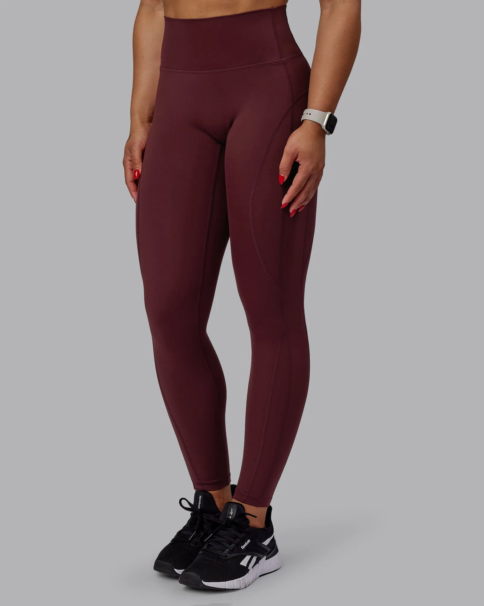 Bend Full Length Leggings - Dark Cherry