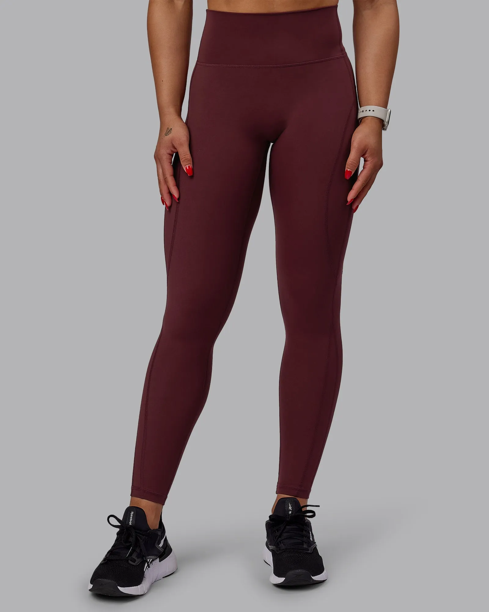 Bend Full Length Leggings - Dark Cherry
