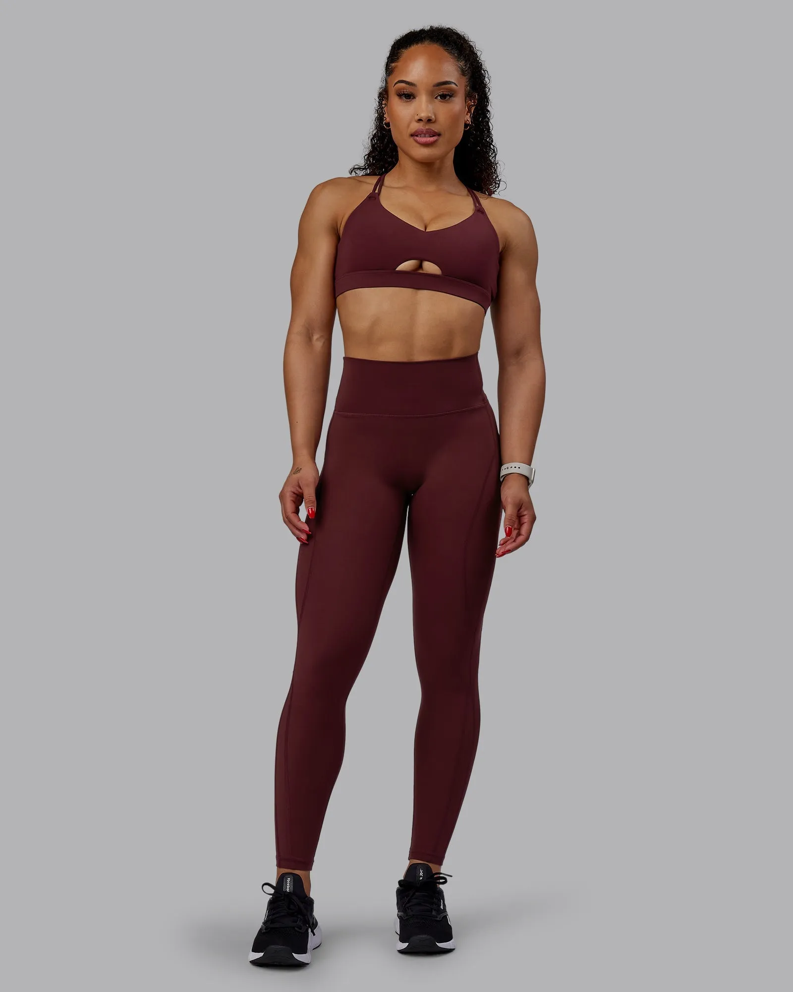 Bend Full Length Leggings - Dark Cherry