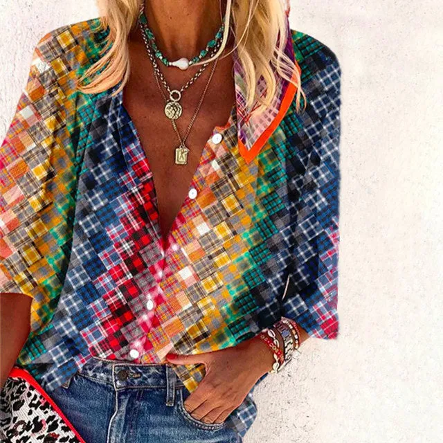 BerryBetty - Casual Colorful Blouse