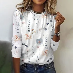 BerryBetty - Casual Floral Print T-Shirt