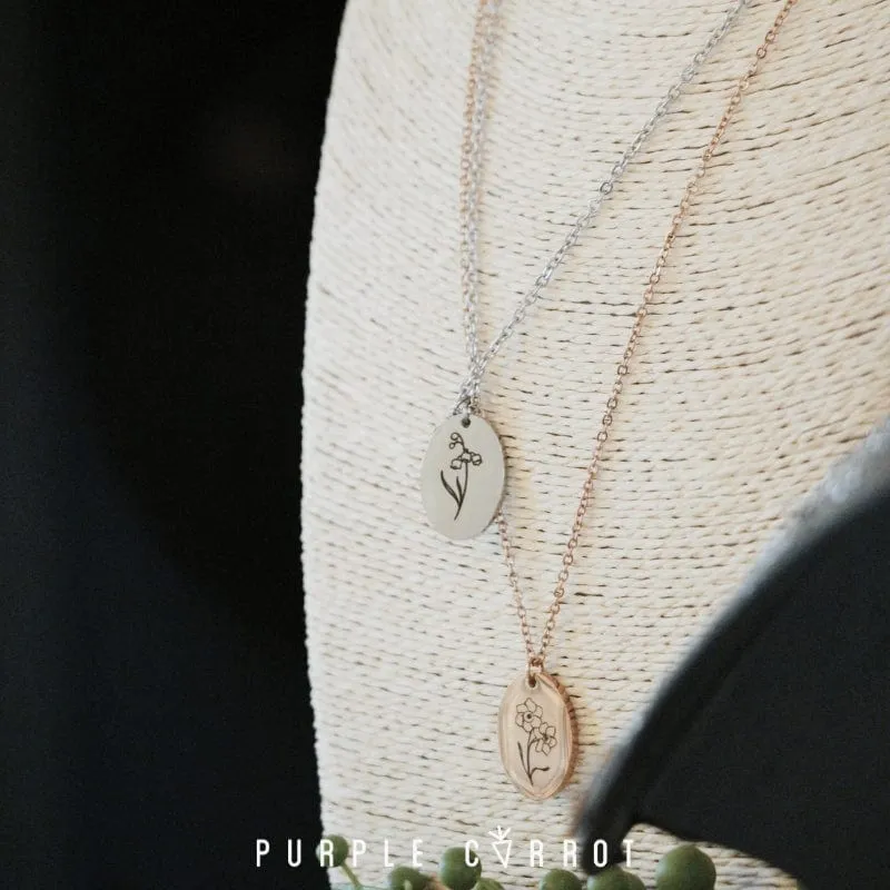 Birthday Month Flower Necklace