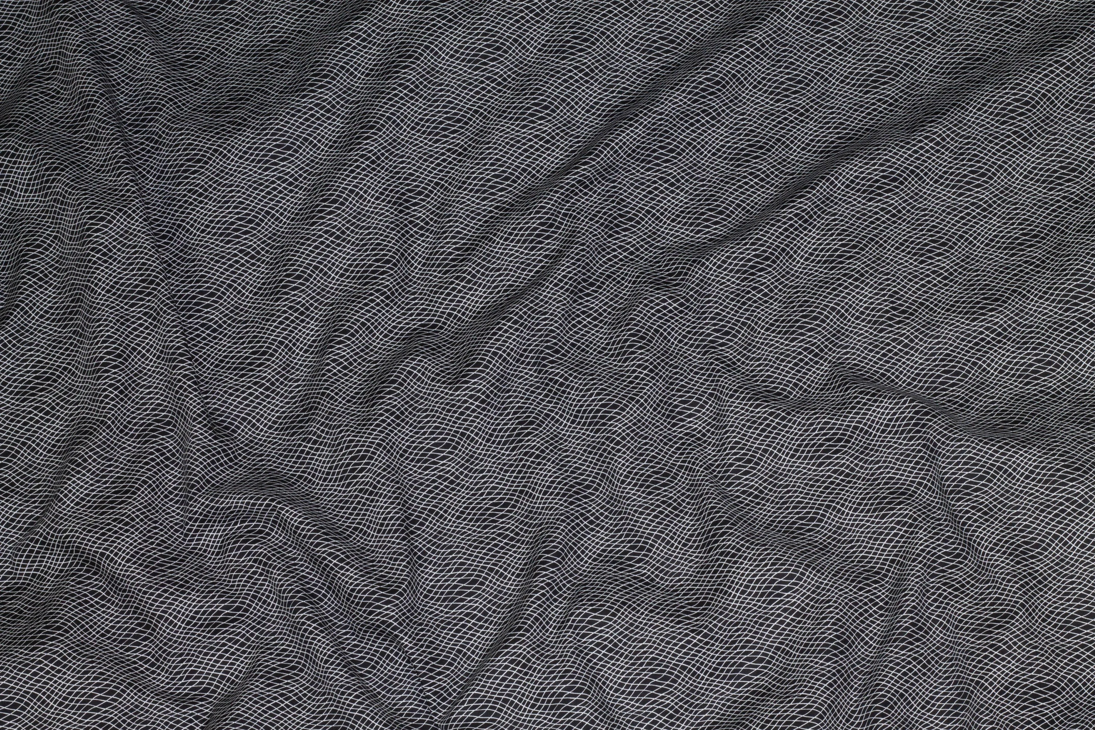 Black and White Wavy Italian Cotton