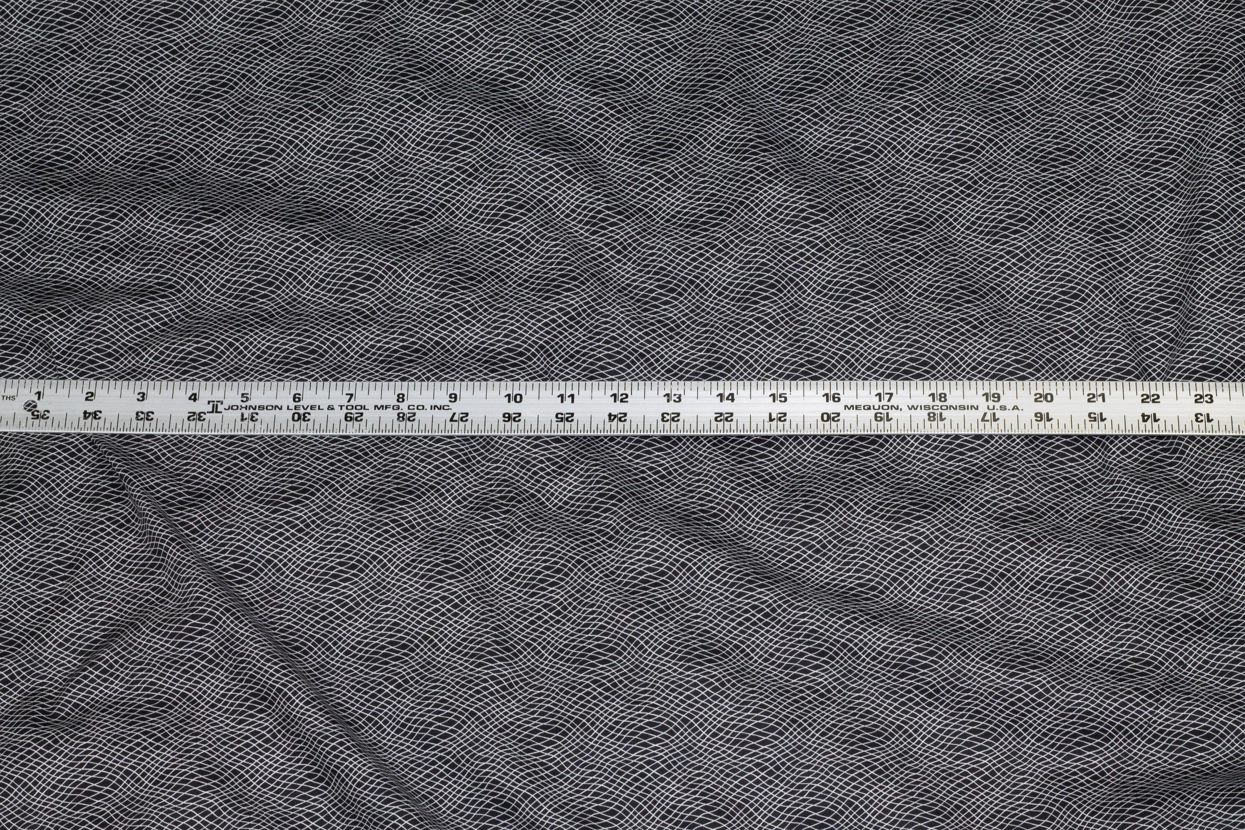 Black and White Wavy Italian Cotton