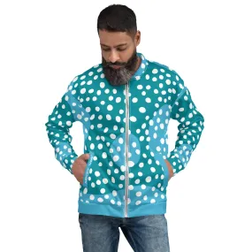 Blue Abstract Unisex Bomber Jacket