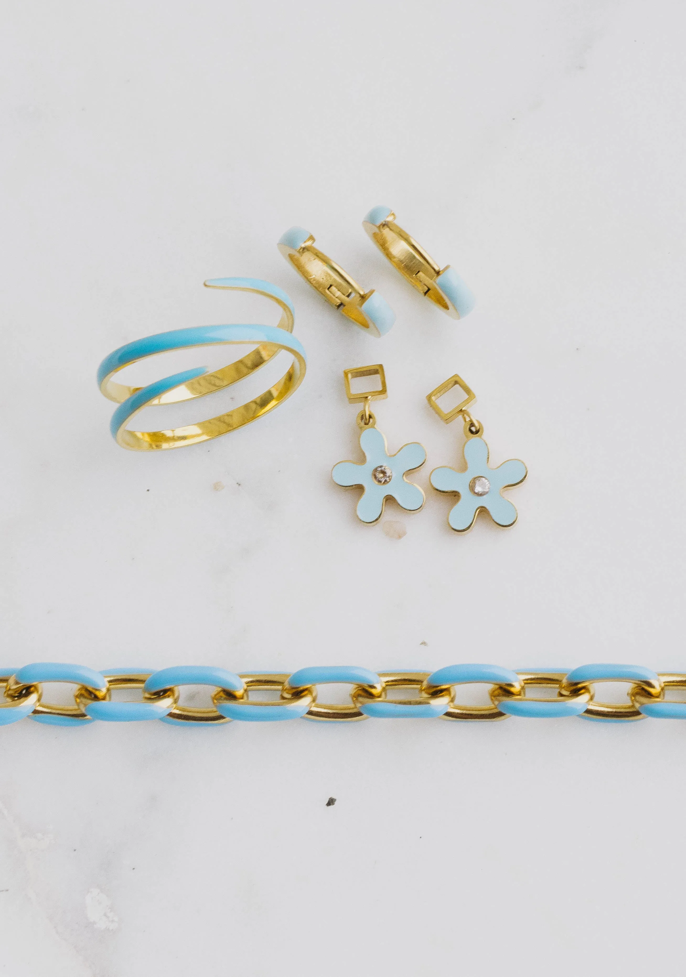 Blue Enamel Necklace