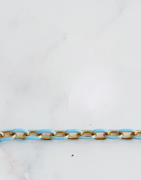 Blue Enamel Necklace
