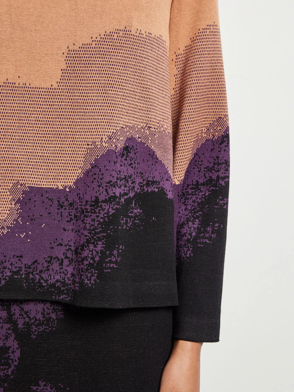 Boat Neck Tunic - Bell Sleeve Recycled Knit
