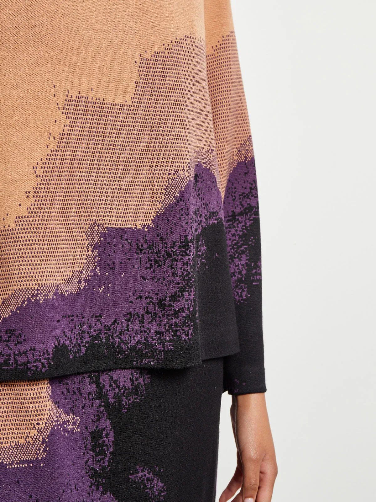 Boat Neck Tunic - Bell Sleeve Recycled Knit