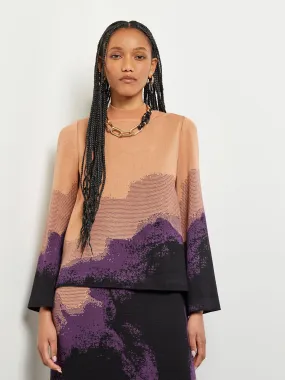Boat Neck Tunic - Bell Sleeve Recycled Knit
