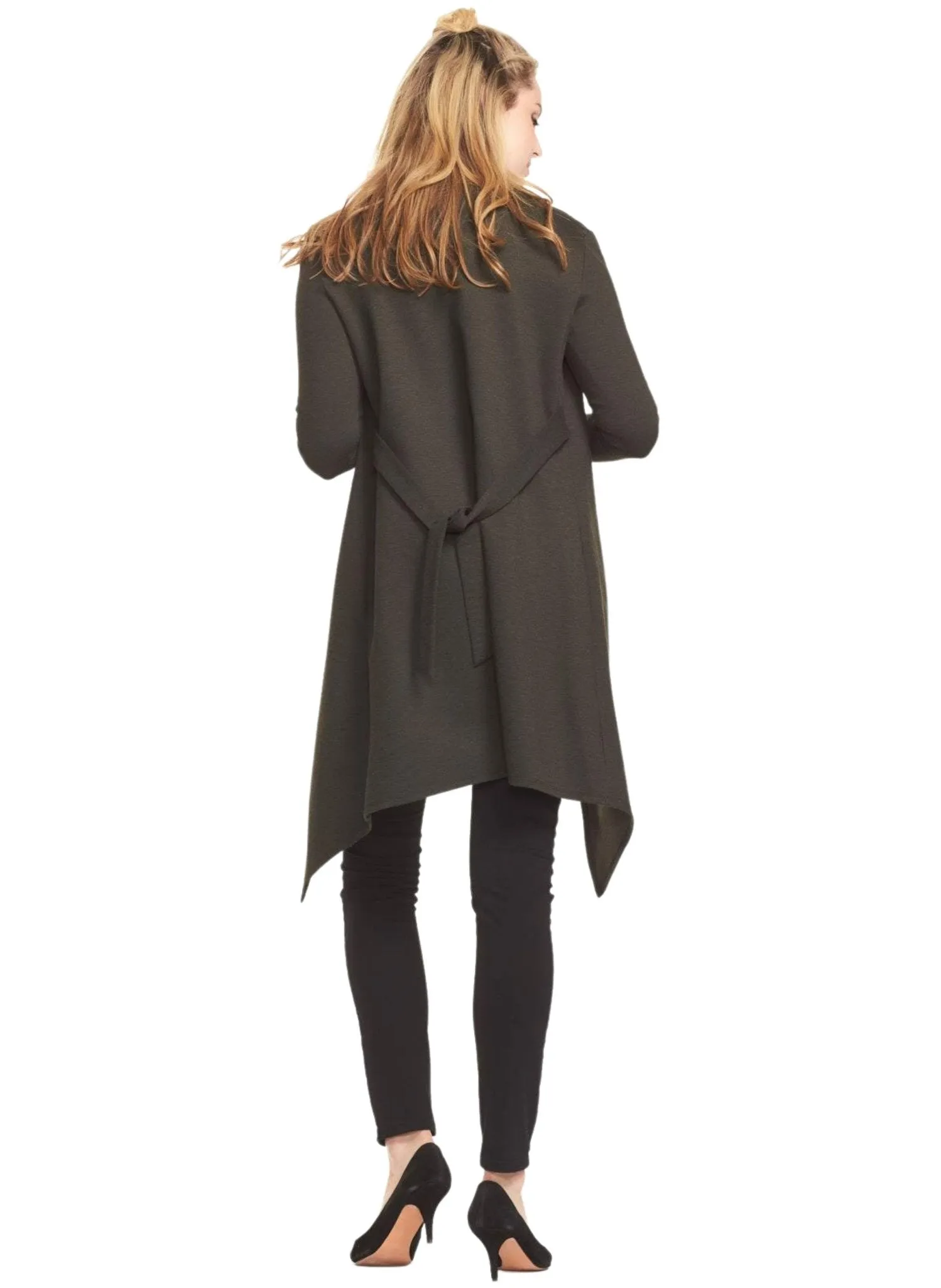 Bonnie Maternity Coatigan - Khaki Marle