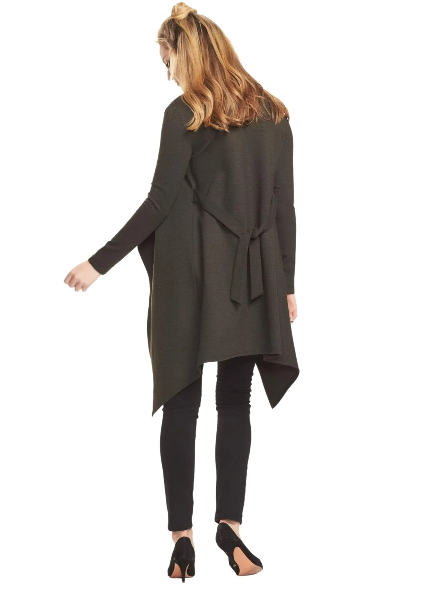 Bonnie Maternity Coatigan - Khaki Marle