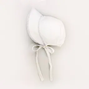 Bow Eyelet Sunbonnet Baby & Toddler: 0-3 Months