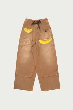 Canvas W-Knee EASY Baggy Pants (BANANA Patch Remake) - Gold
