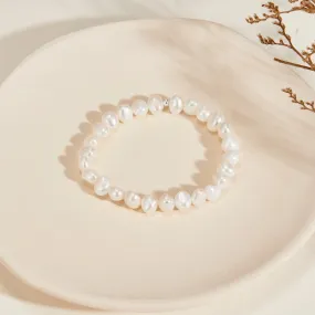 Cara Freshwater Pearl Bracelet White