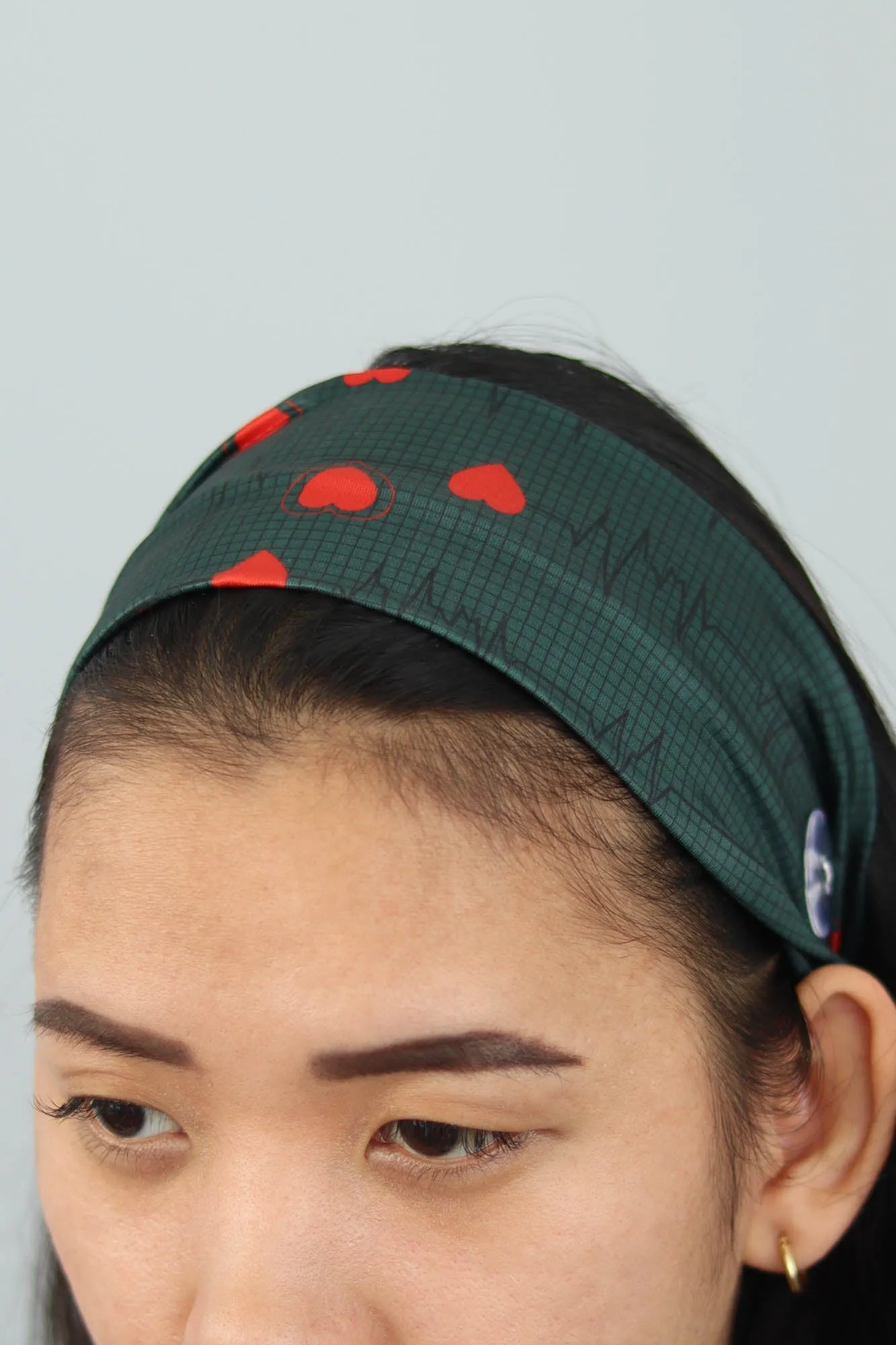 Cardiogram Heartbeat Head band - Green