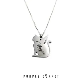 Cat Angel Necklace