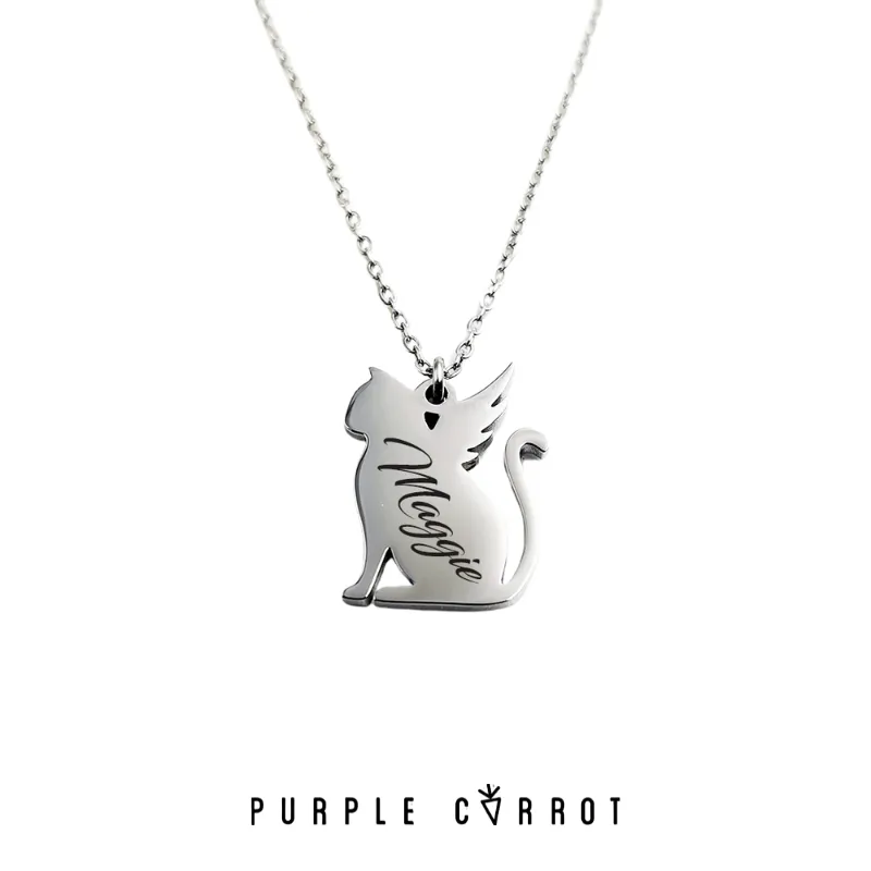 Cat Angel Necklace