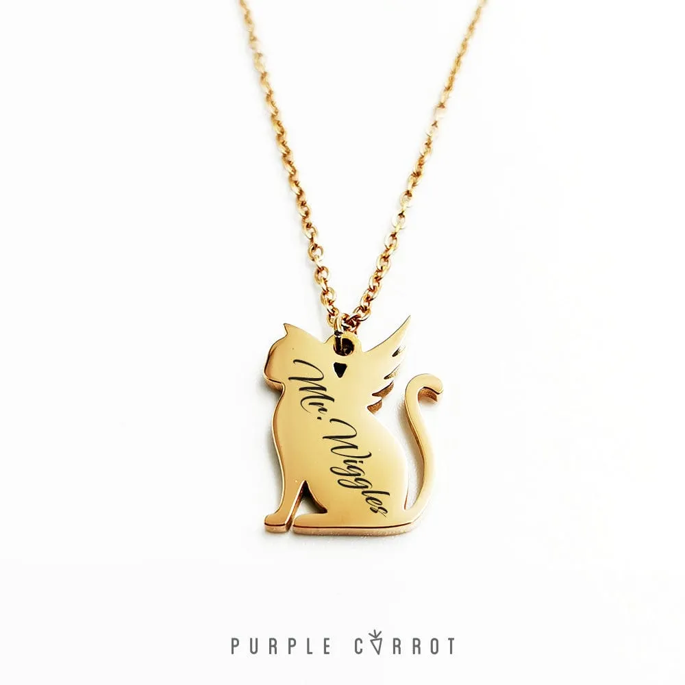 Cat Angel Necklace