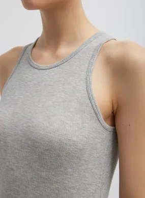 Circular Fine Rib T-Shirt Tank