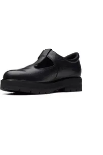 Clarks Prague Brill in Black Leather