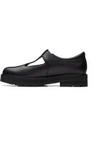 Clarks Prague Brill in Black Leather