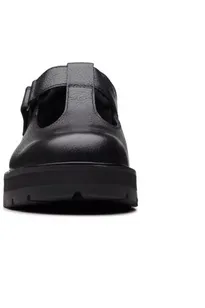 Clarks Prague Brill in Black Leather