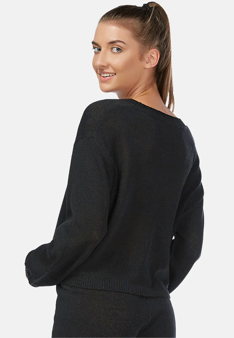 Crew Neck Long Sleeve Pullover