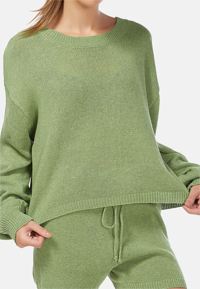 Crew Neck Long Sleeve Pullover