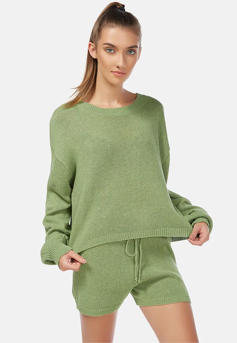 Crew Neck Long Sleeve Pullover