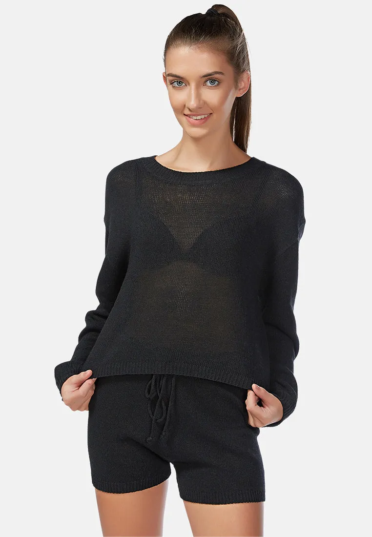 Crew Neck Long Sleeve Pullover
