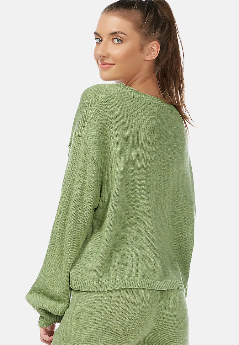 Crew Neck Long Sleeve Pullover