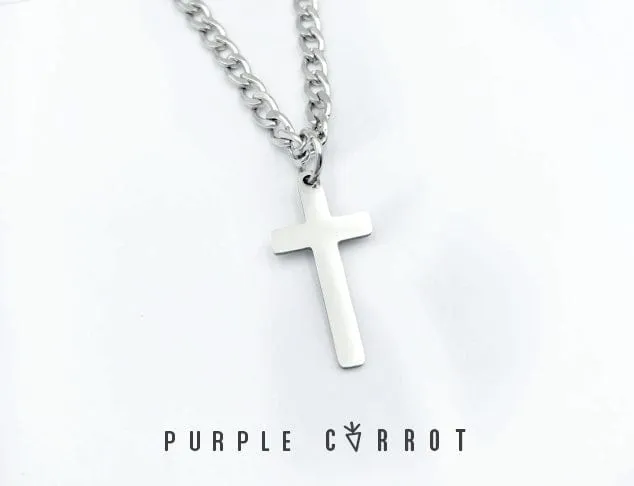 Cross and 3mm Cuban Chain