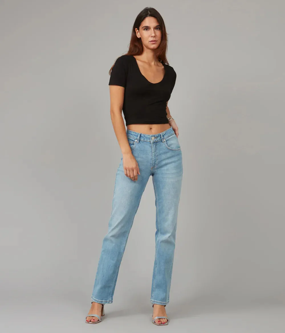 DENVER-DS High Rise Straight Jeans