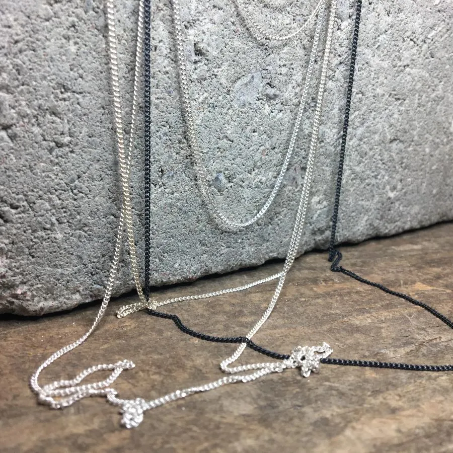 Dome Large Necklace in Silver or Golden Brass