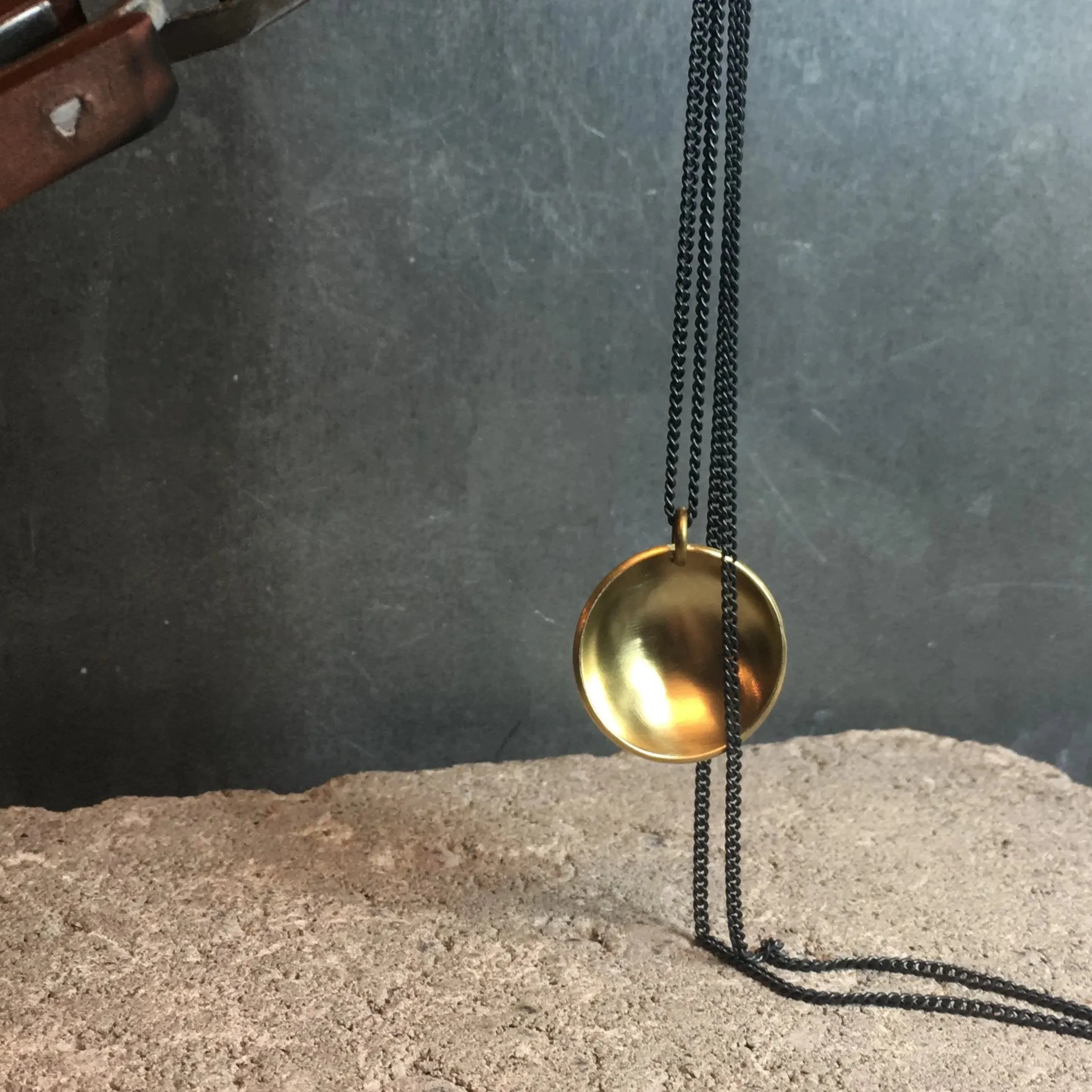 Dome Large Necklace in Silver or Golden Brass