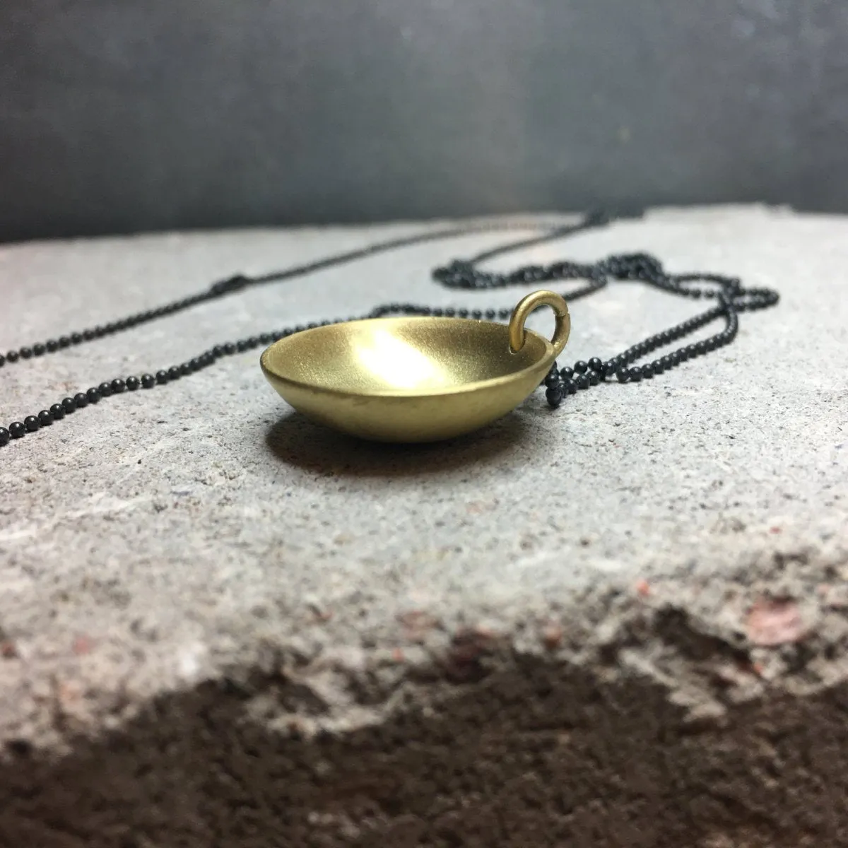 Dome Large Necklace in Silver or Golden Brass