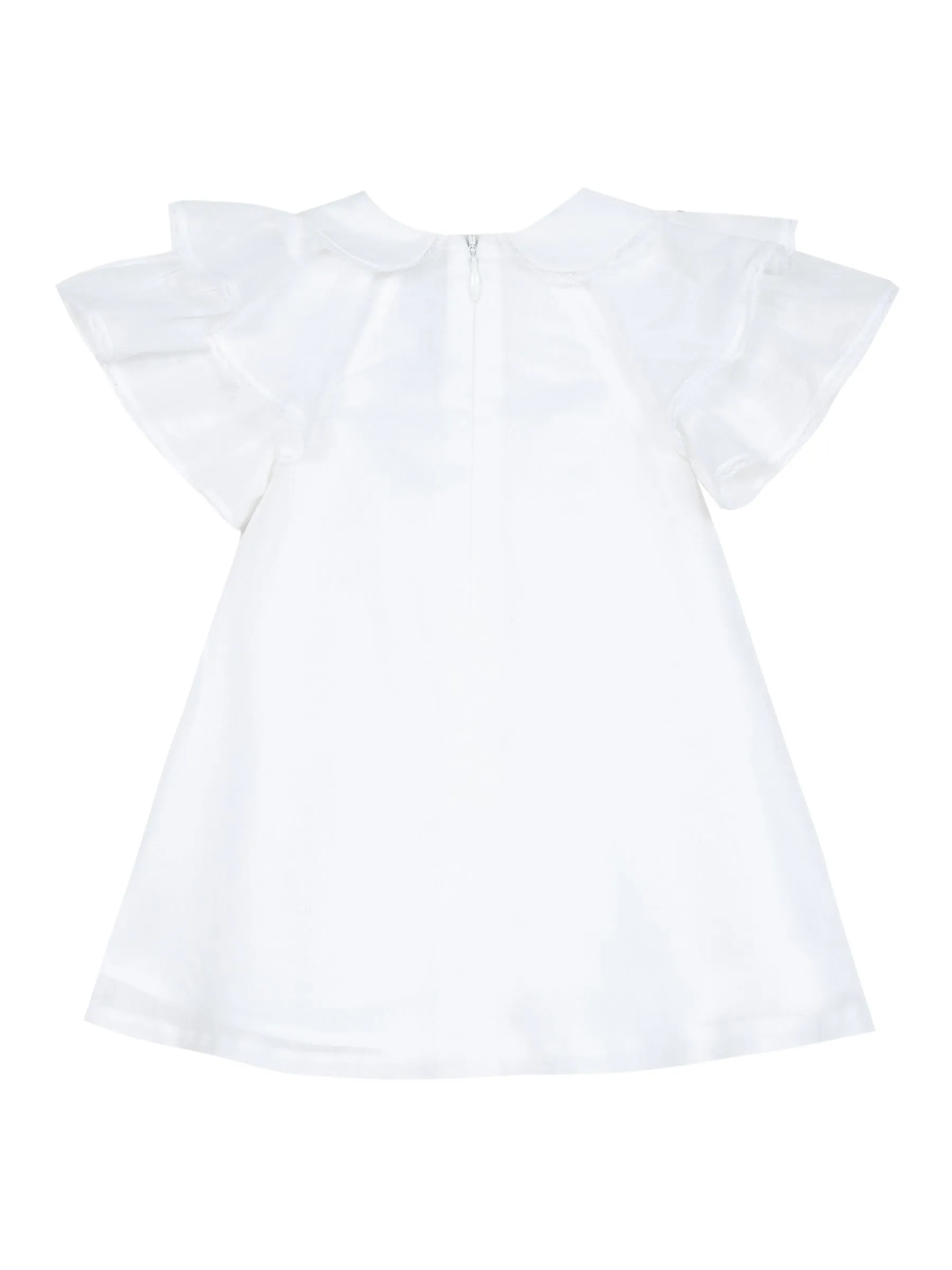 Dress - White cotton with embroidery