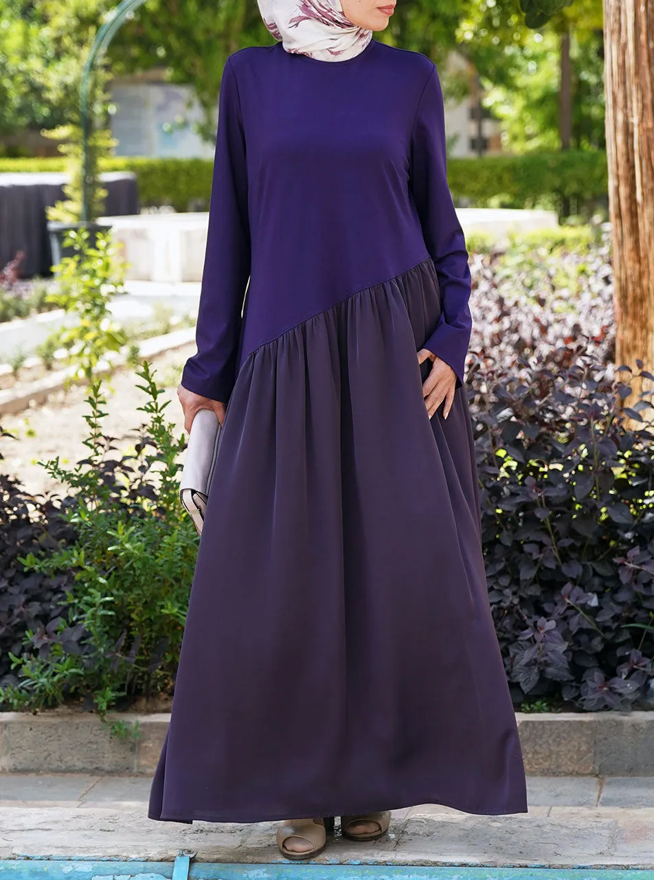 Dual Fabric Asymmetrical Abaya