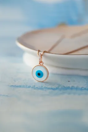 Evergreen Evil Eye Rose Gold Plated Sterling Silver Pendant