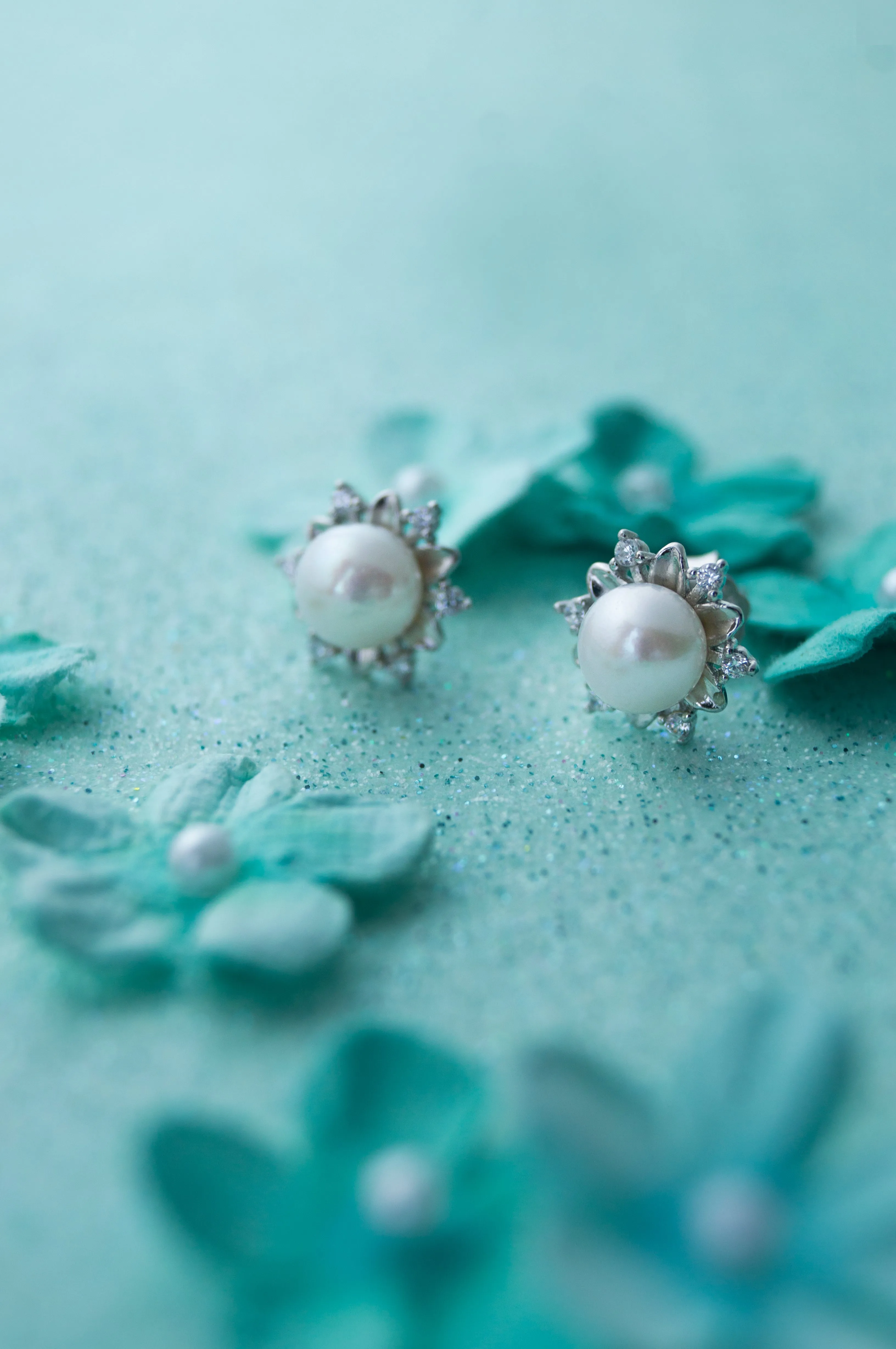 Fairy Land Statement Pearl Sterling Silver Stud Earrings