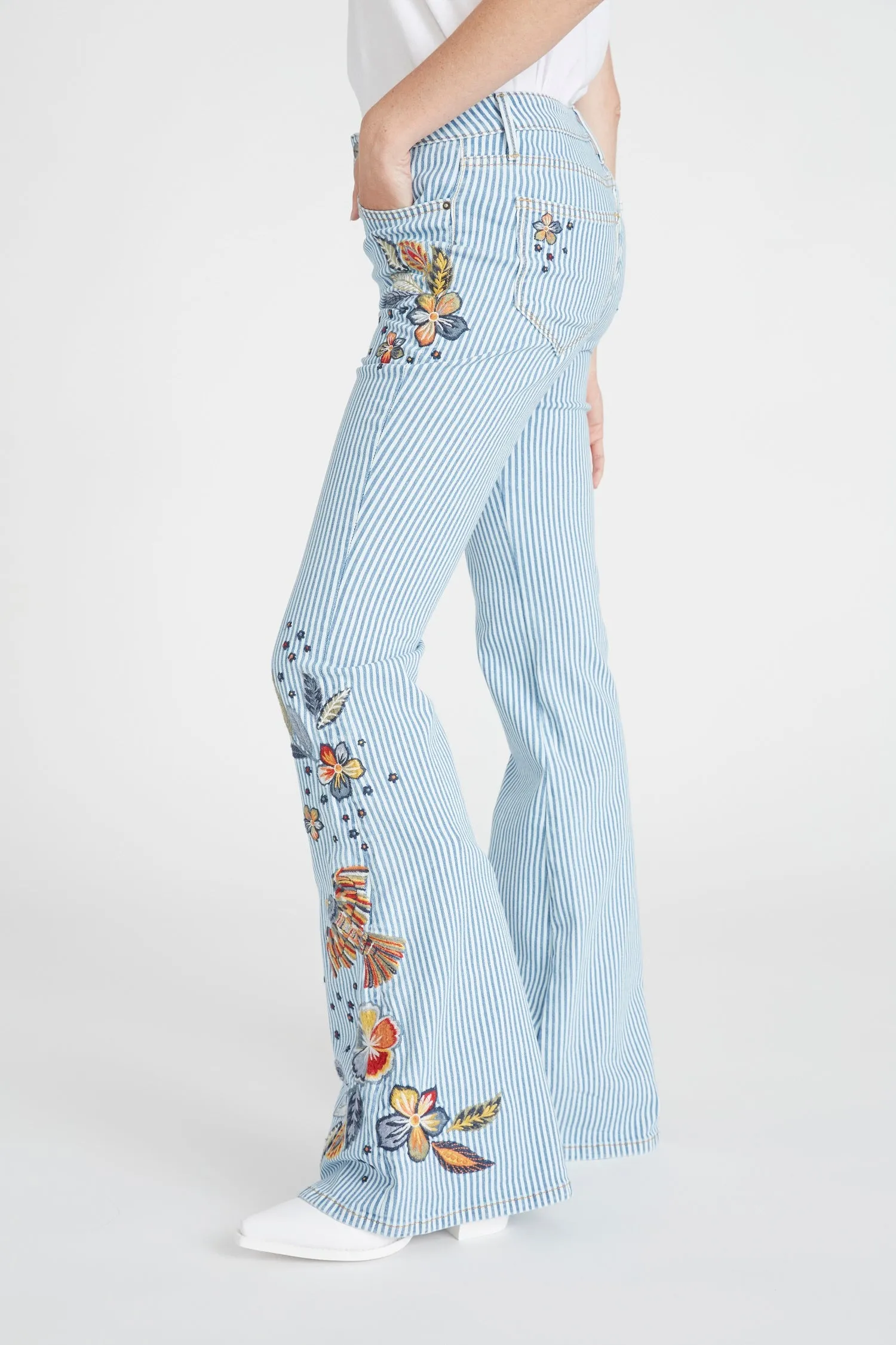 Farrah Pinstripe Flare - Folklore
